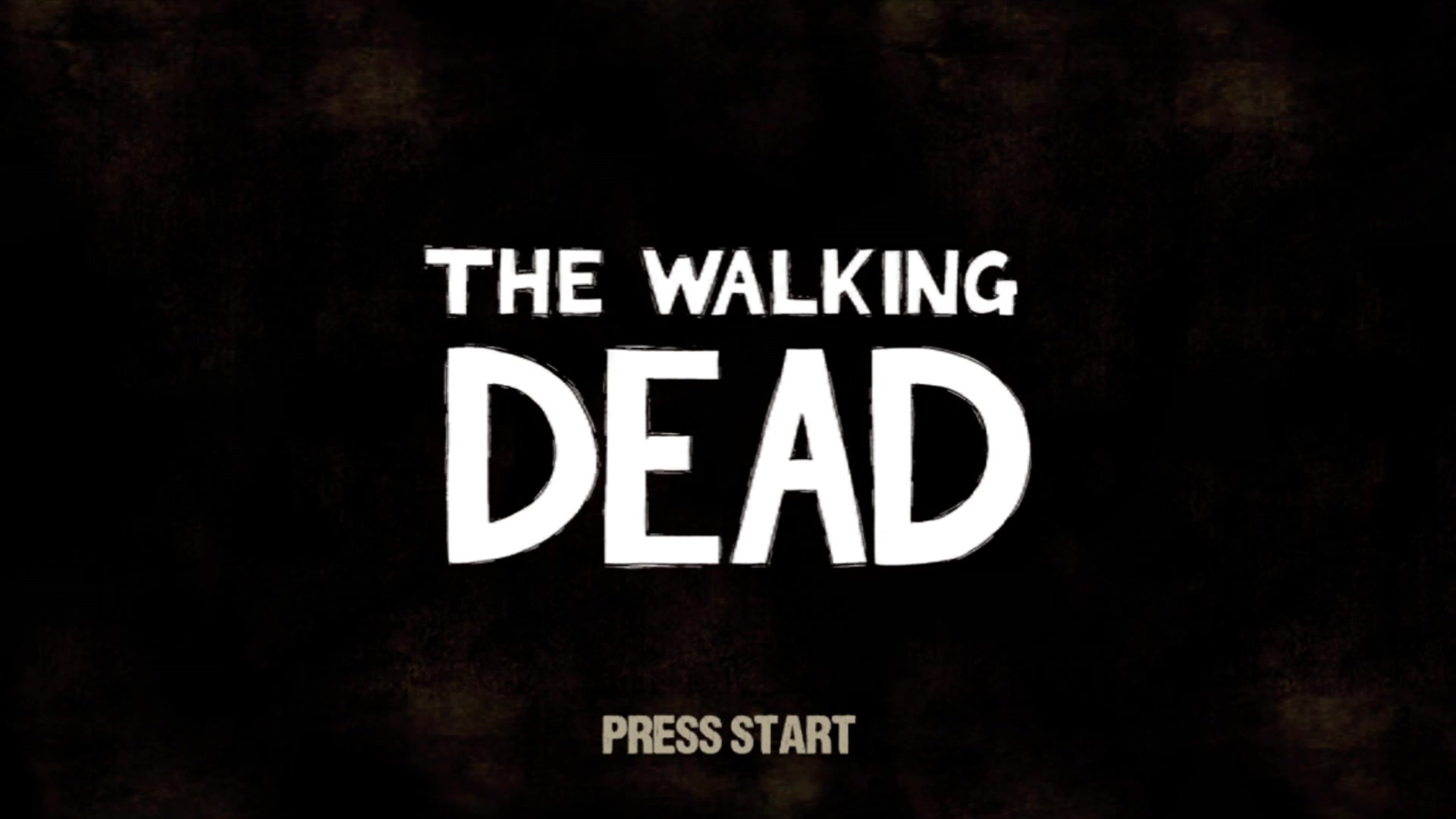 Walking Dead title screen for Xbox 360